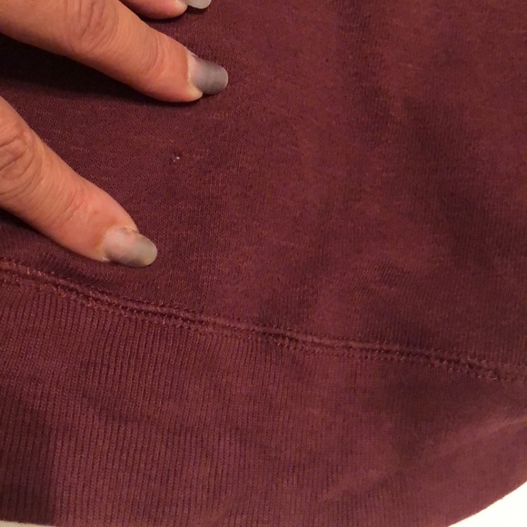Abercrombie Spell Out Burgundy Zip Up Hoodie M - Picture 11 of 11